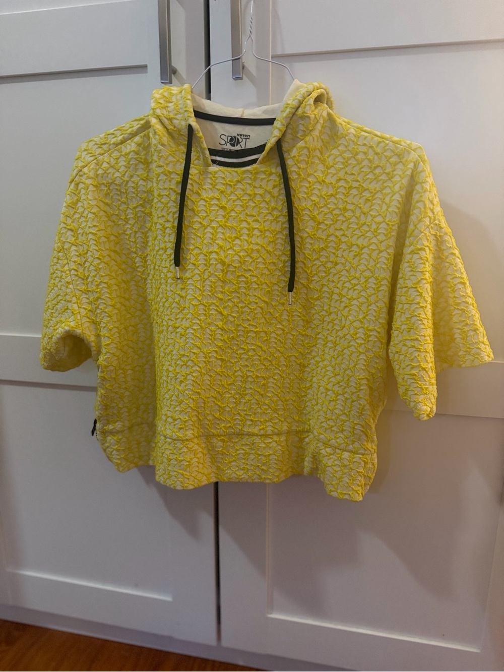 💛 KOTON Sport Yellow short sleeves hoodie side zippers